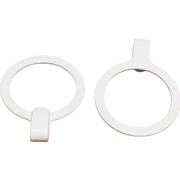 Ring Hook Nylon Coated Steel - 15mm - White and Black - Allied Trimmings Inc