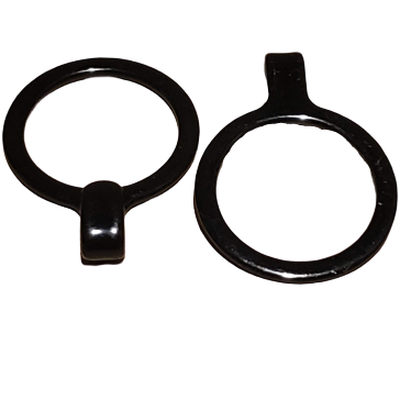 Ring Hook Nylon Coated Steel - 15mm - White and Black - Allied Trimmings Inc