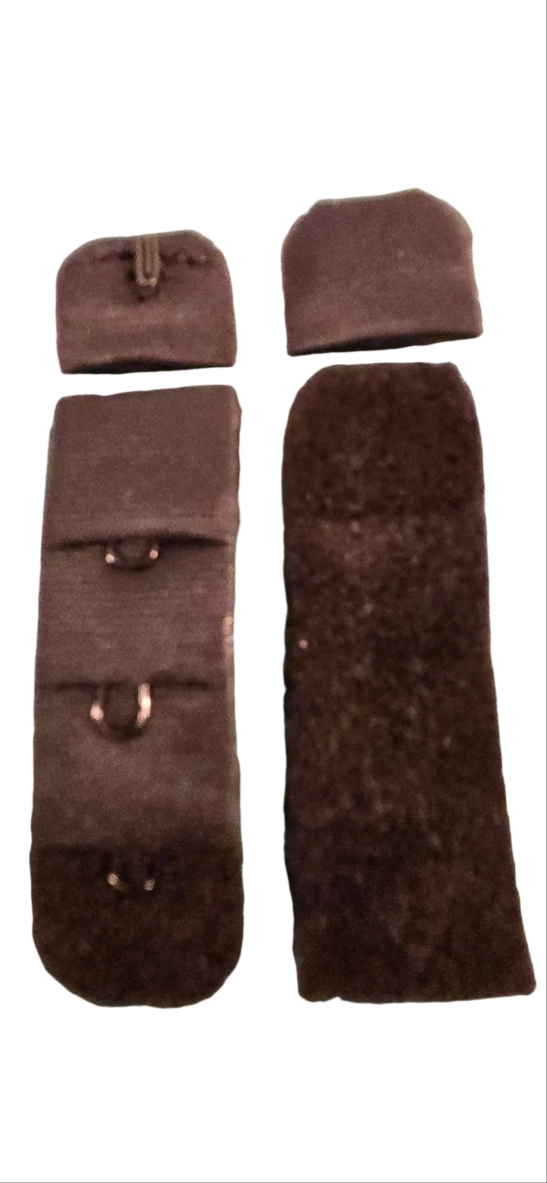 Black fabric hook and eye with 3 rows x 1 high