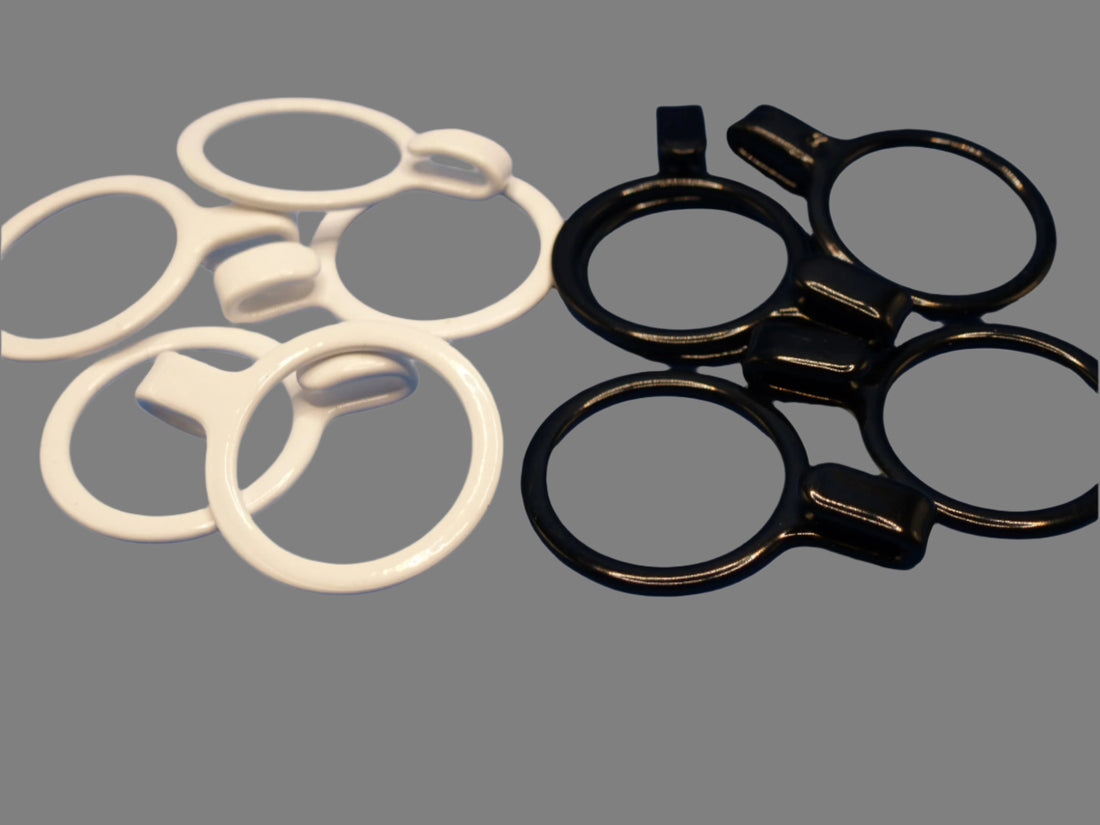 15mm Ring Hooks – Nylon Coated Steel – Black or White – Perfect for Bras & Dresses – Lead & Nickel Free - Ring Hook