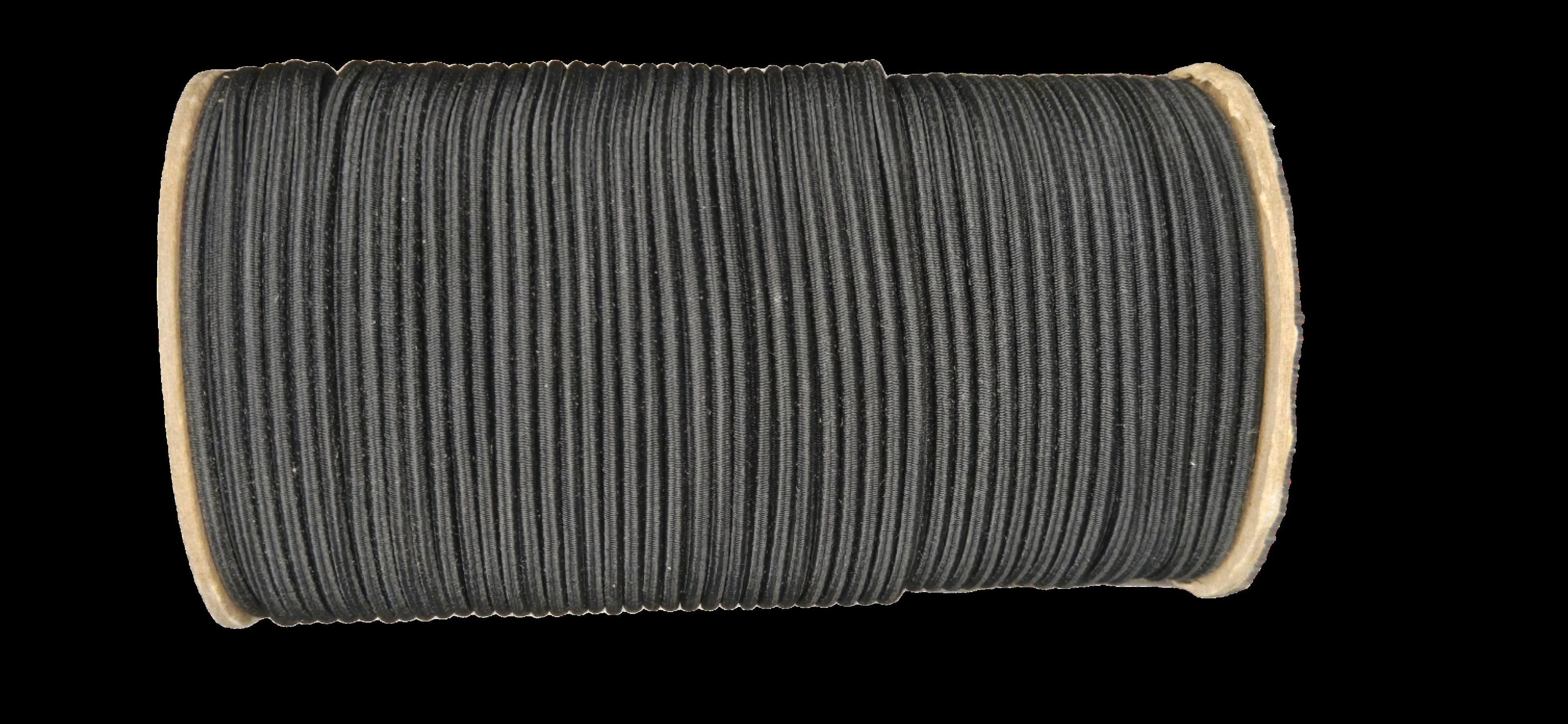 Bungee Cord (Shock Cord) Black - per roll - 3 Sizes - Elastic