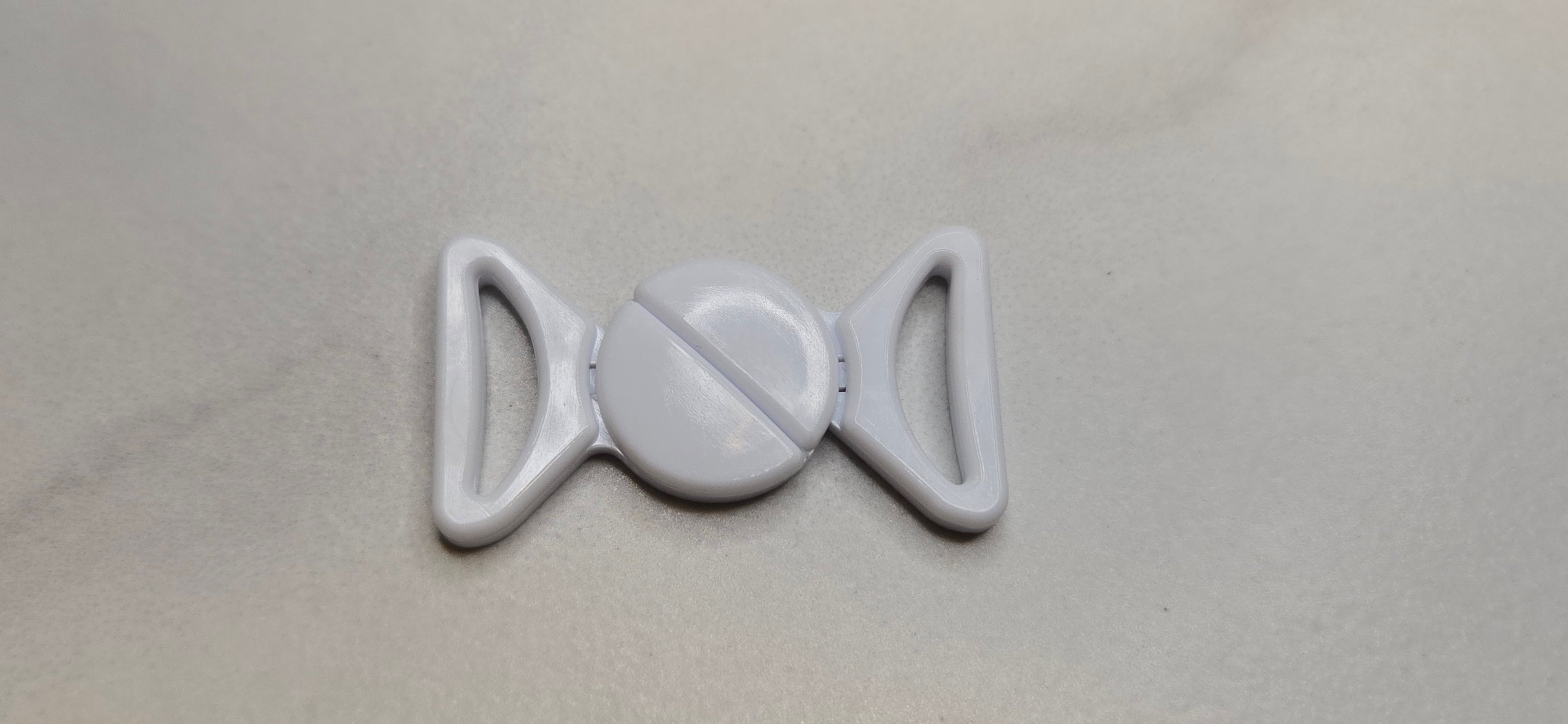 15mm Plastic Front Bra Clasp (1815) - Black or White - Bra Trim Other