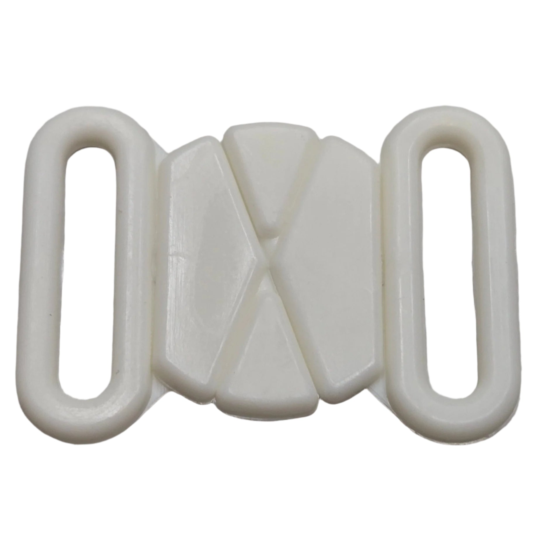 3/4’’ (21mm) Secured Front Bra Clasp - Dyeable White Nylon - Bra Trim Other