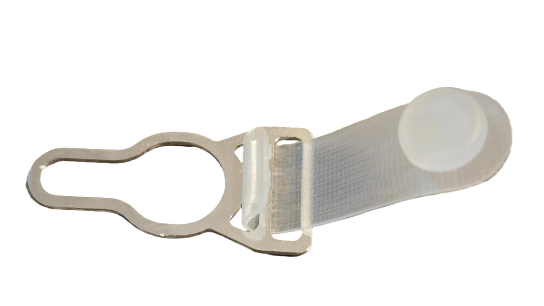 12mm Garter Clip in White Bronze Plated & Nickel Free - Bra Trim Other