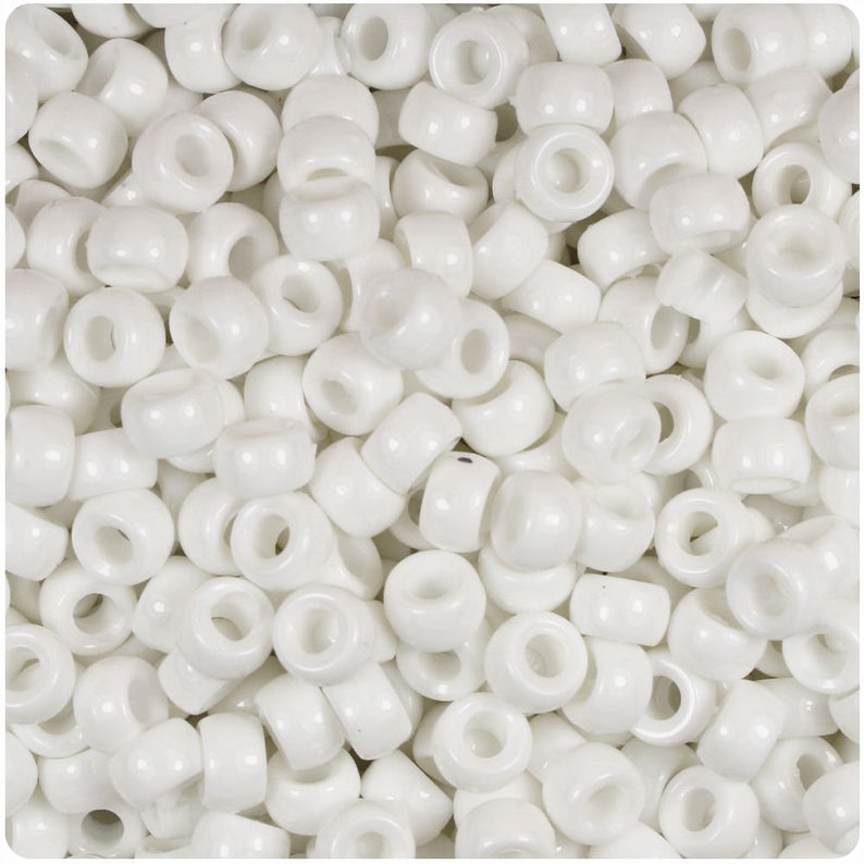 Pony Bead Cord Stopper - Black and Off White - 100 pcs - Allied Trimmings Inc