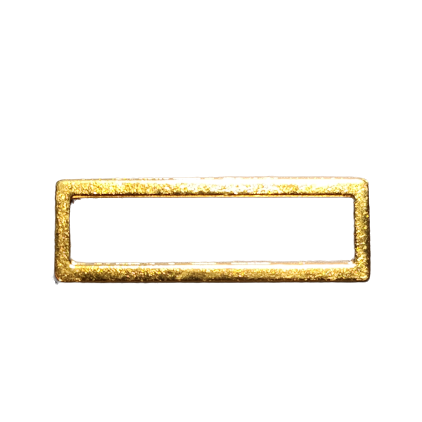 Rectangular Rings - Bra or Swimwear - 22k Gold Plated Zamak - 3 sizes - Allied Trimmings Inc