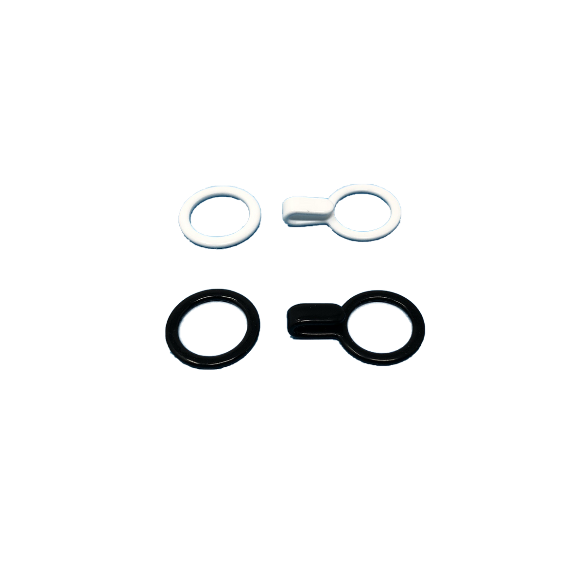 Ring Hook Nylon Coated Steel - 15mm - White and Black - Allied Trimmings Inc