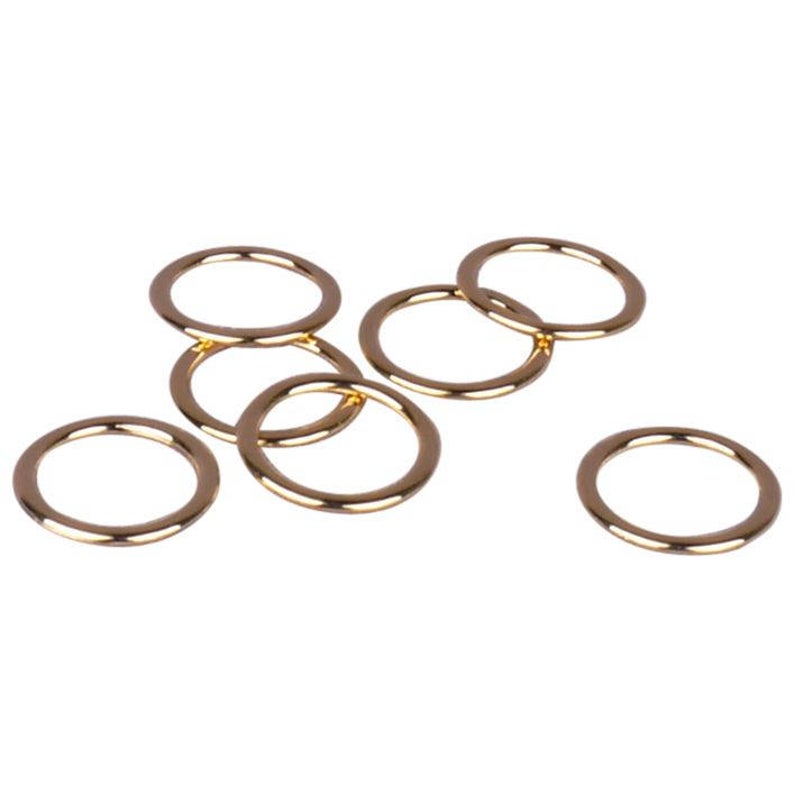 Rings - Bra or Swimwear - 22k Gold Plated Zamak - 7 sizes - Allied Trimmings Inc