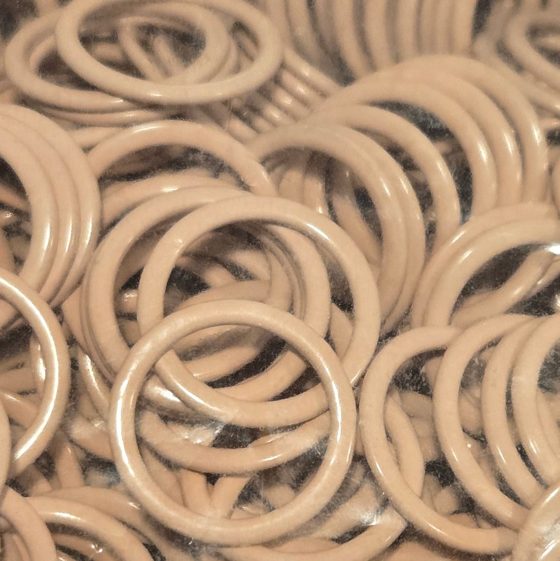 Rings - Beige Nylon Coated Steel – 12mm (1/2’’) – TPX 14-1212 Frappe - Bra Sliders