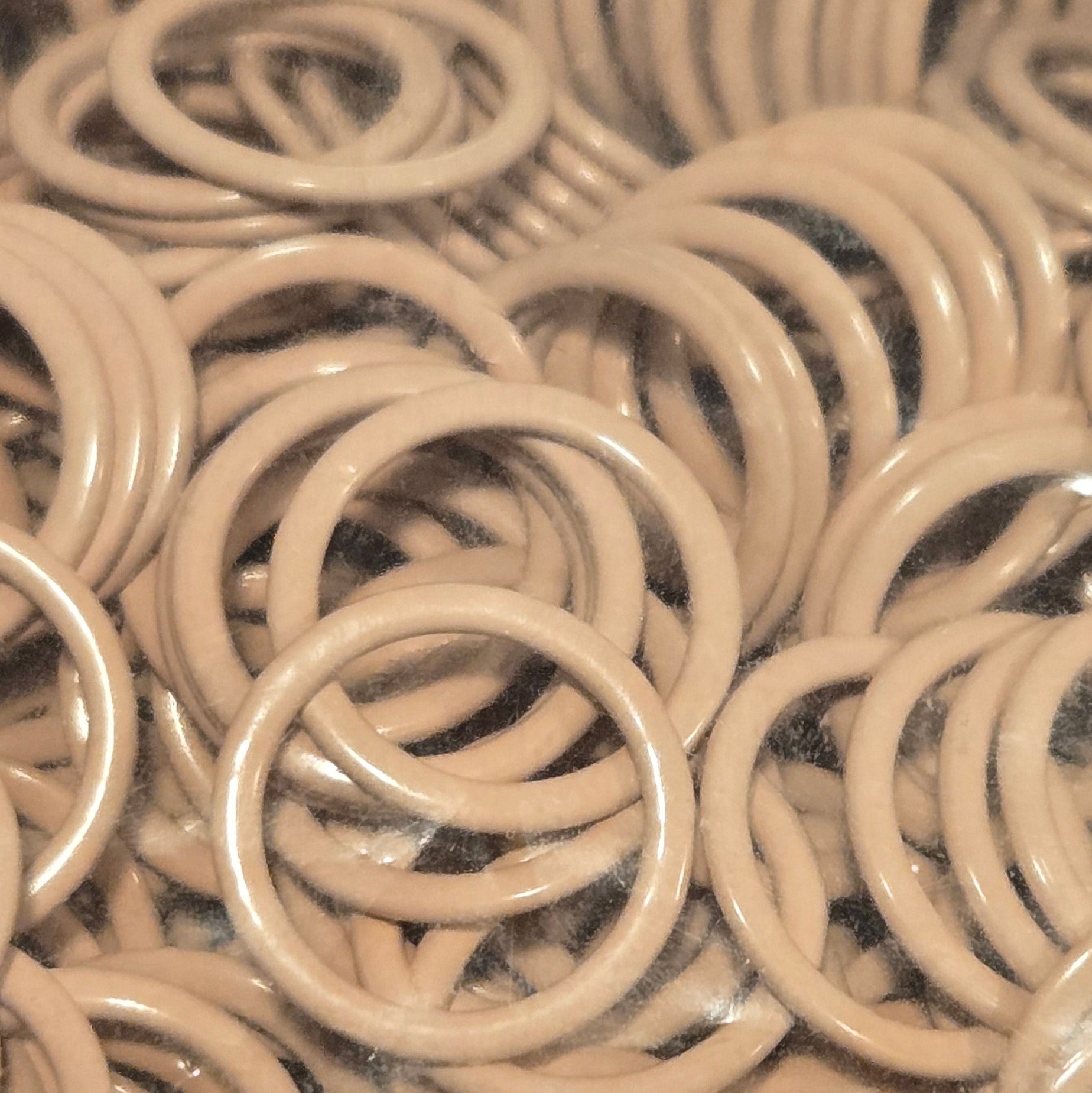 Rings - Beige Nylon Coated Steel – 12mm (1/2’’) – TPX 14-1212 Frappe - Bra Sliders