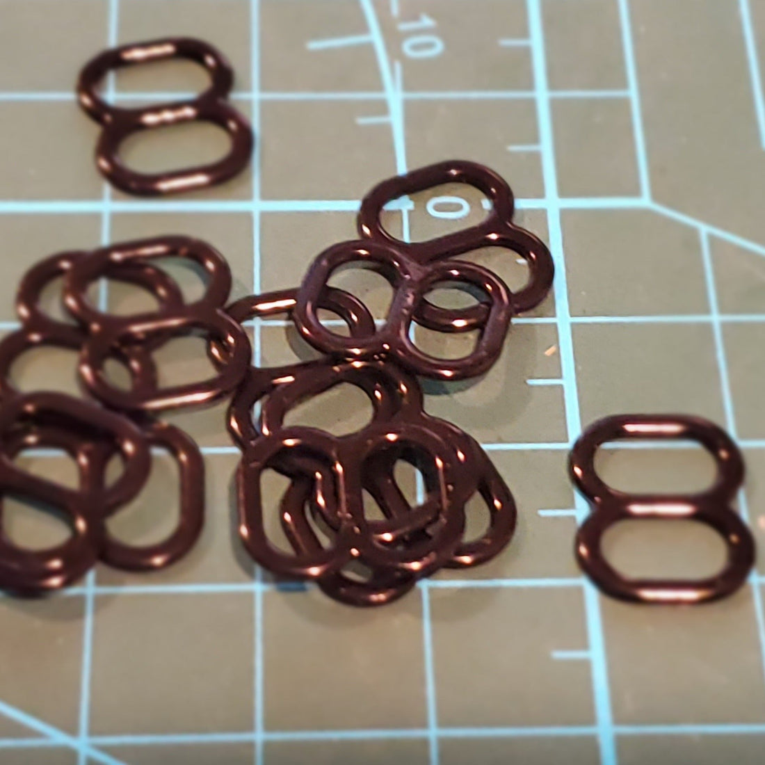 Sliders / Adjusters for Bra or Swimwear - Double Height- Black Nylon Coated Steel - 100pcs - Allied Trimmings Inc