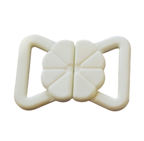 12mm Plastic Front Bra Clasp - Dyeable White (5812)