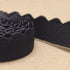 Black Picot (scalloped) strap elastic for Bras 3/8" (10mm) - per meter - Allied Trimmings Inc