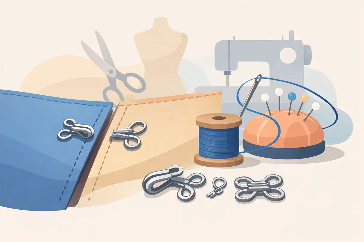 Hook and Eye Closures for Sewing
