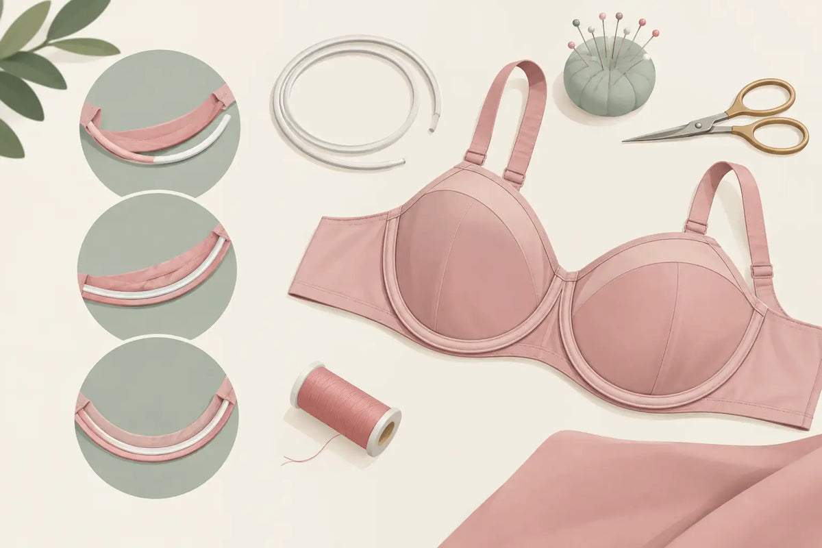 How to Sew Bra Underwire Casing Without Twists