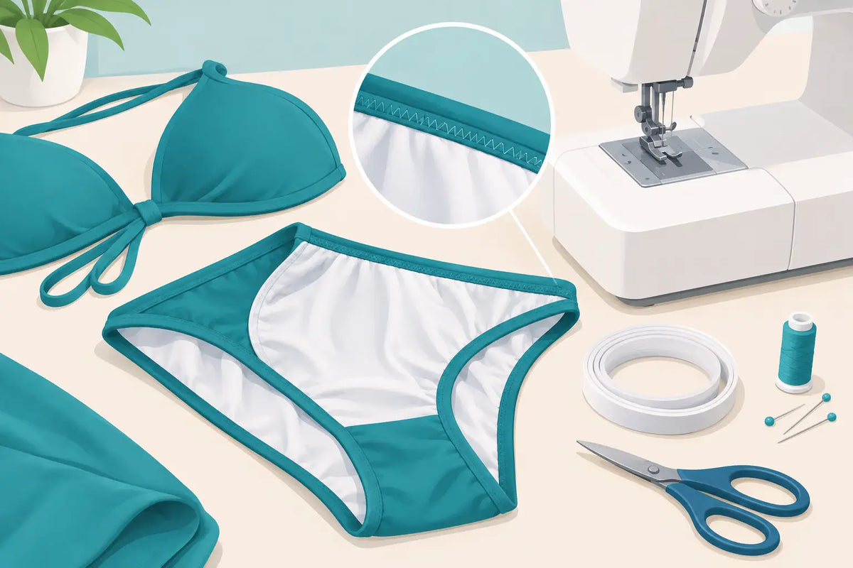 How to Sew Swimwear Lining Elastic Cleanly