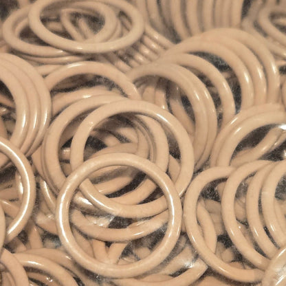 Rings - Beige Nylon Coated Steel – 12mm (1/2’’) – TPX 14-1212 Frappe - Bra Sliders