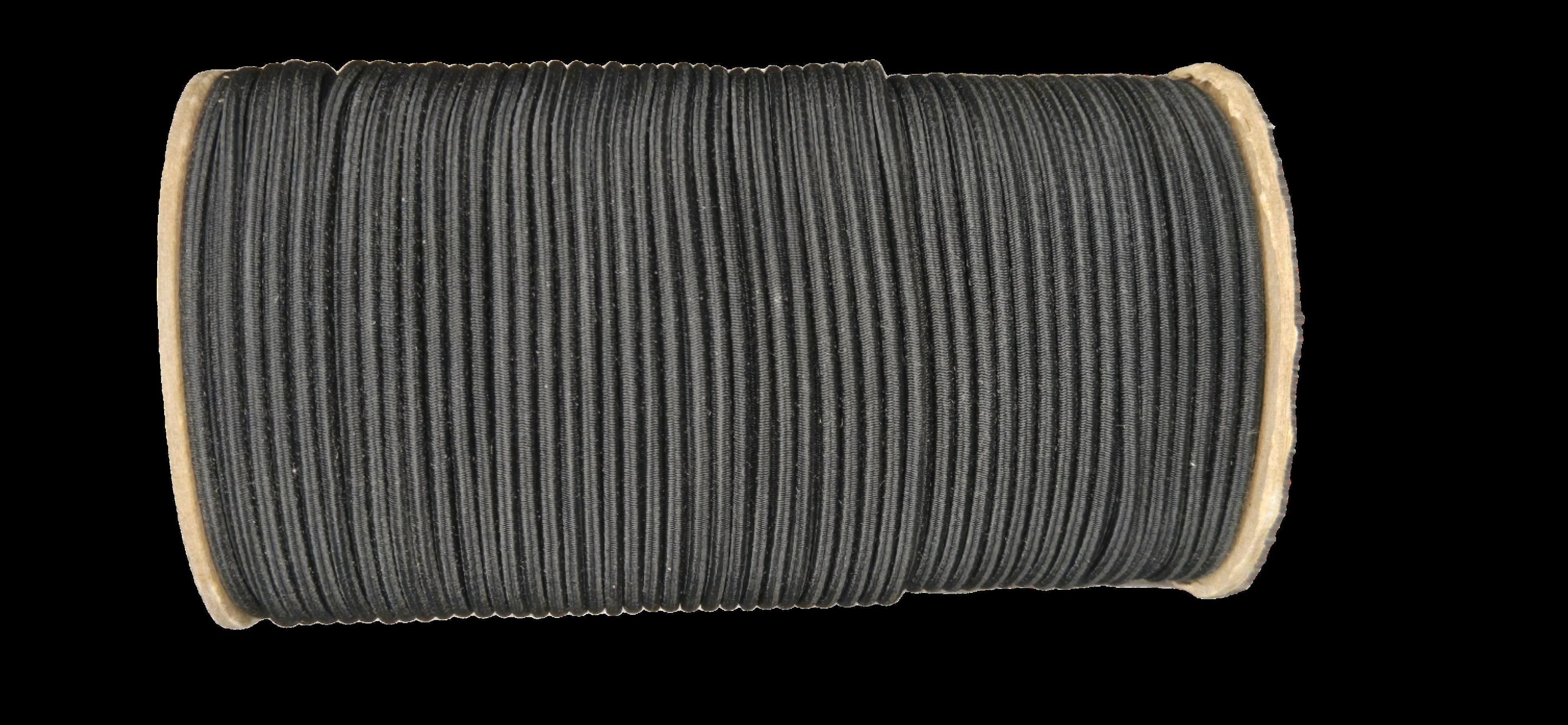 Bungee Cord (Shock Cord) Black - per roll - 3 Sizes - Elastic