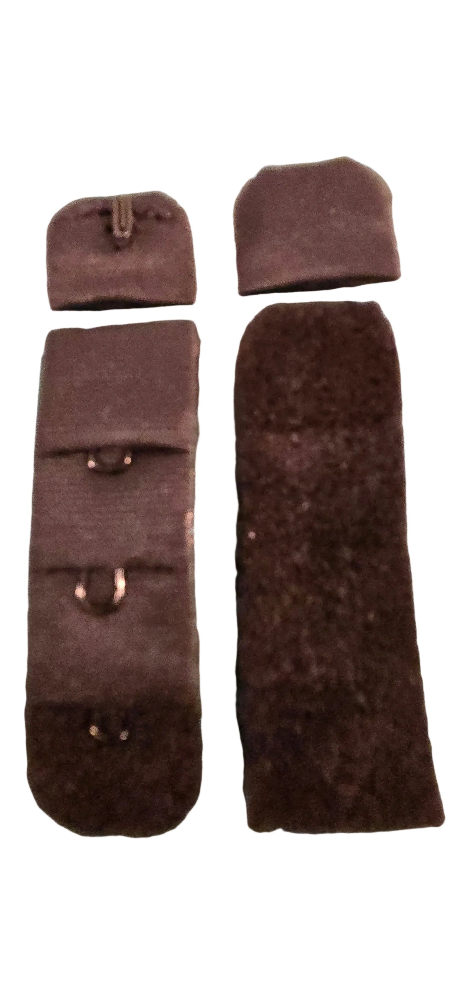 Black fabric hook and eye with 3 rows x 1 high