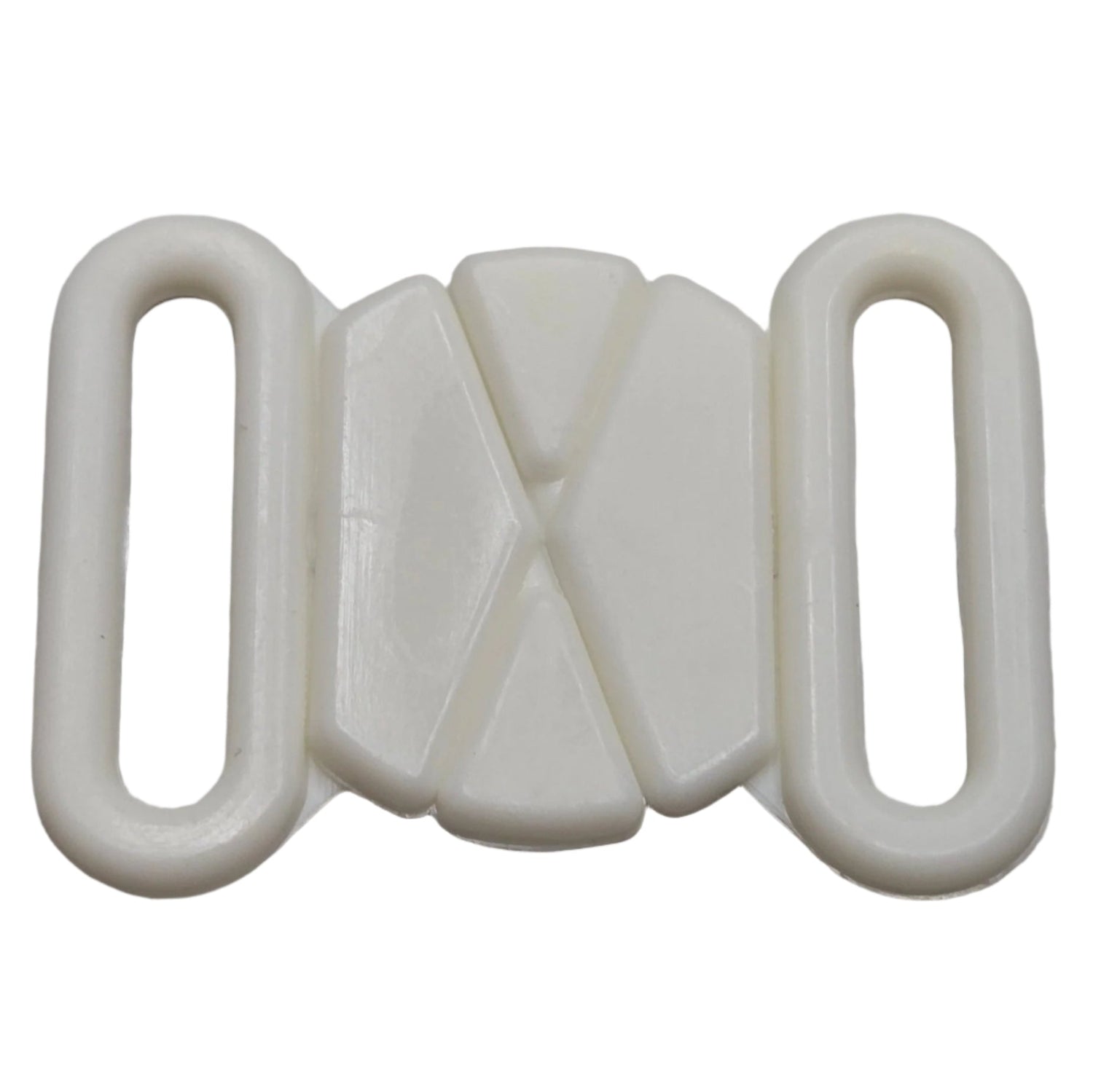 3/4’’ (21mm) Secured Front Bra Clasp - Dyeable White Nylon - Bra Trim Other