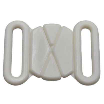 3/4’’ (21mm) Secured Front Bra Clasp - Dyeable White Nylon - Bra Trim Other