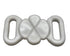 3/8’’ (10mm) Plastic Front Bra Clasp - White - 2 - Bra Trim Other