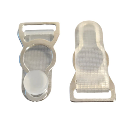 12mm Garter Clip in White Bronze Plated &amp; Nickel Free - Bra Trim Other