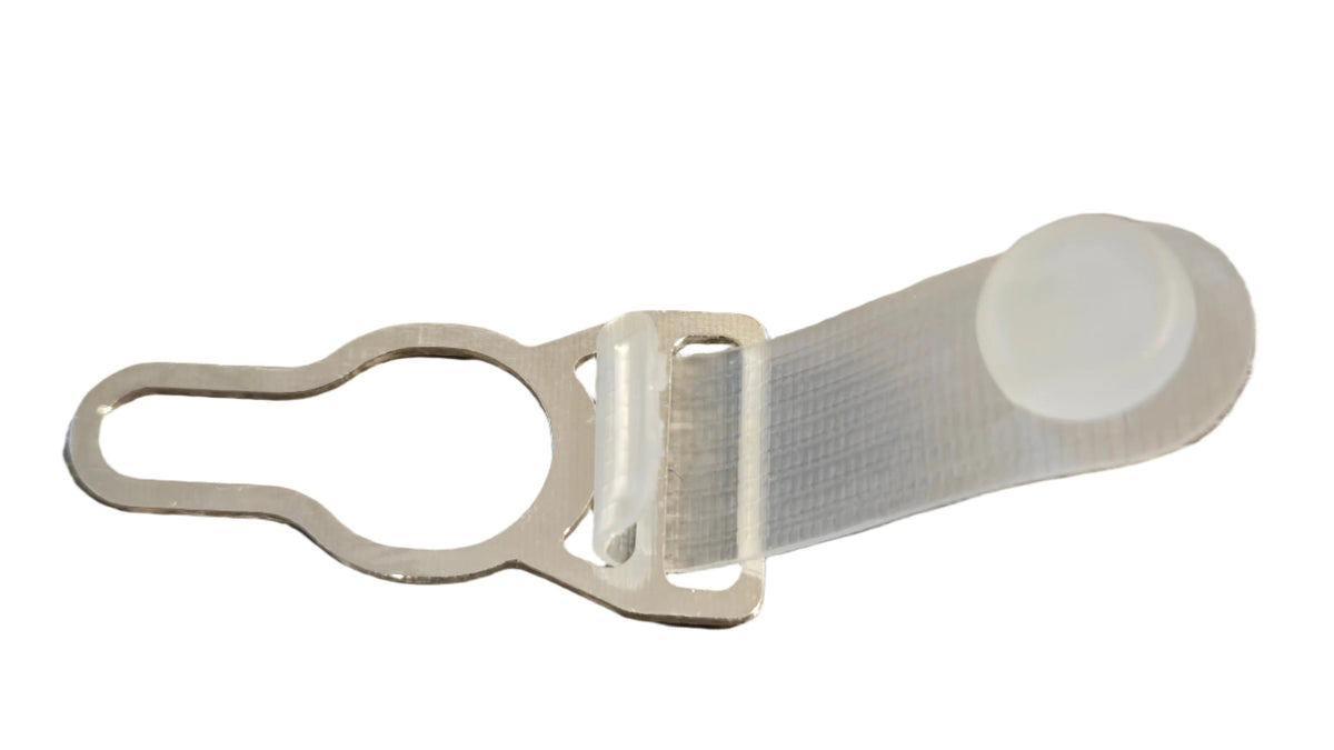 12mm Garter Clip in White Bronze Plated &amp; Nickel Free - Bra Trim Other