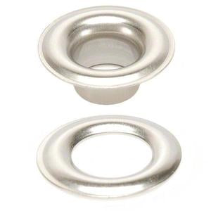 Stainless Steel Grommet and Washer - Size 3 - 1/2&quot; Hole - 100pcs - Allied Trimmings Inc