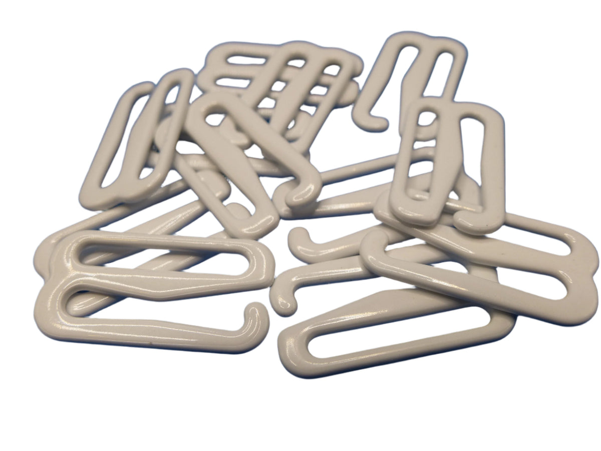 Premium White Nylon Coated Steel Hooks – Lead and nickel free - 10 Sizes – Oeko Tex 100 Certified - Made in France
