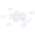 White Dyeable Plastic Bra Sliders/Adjusters - 9 sizes - Allied Trimmings Inc