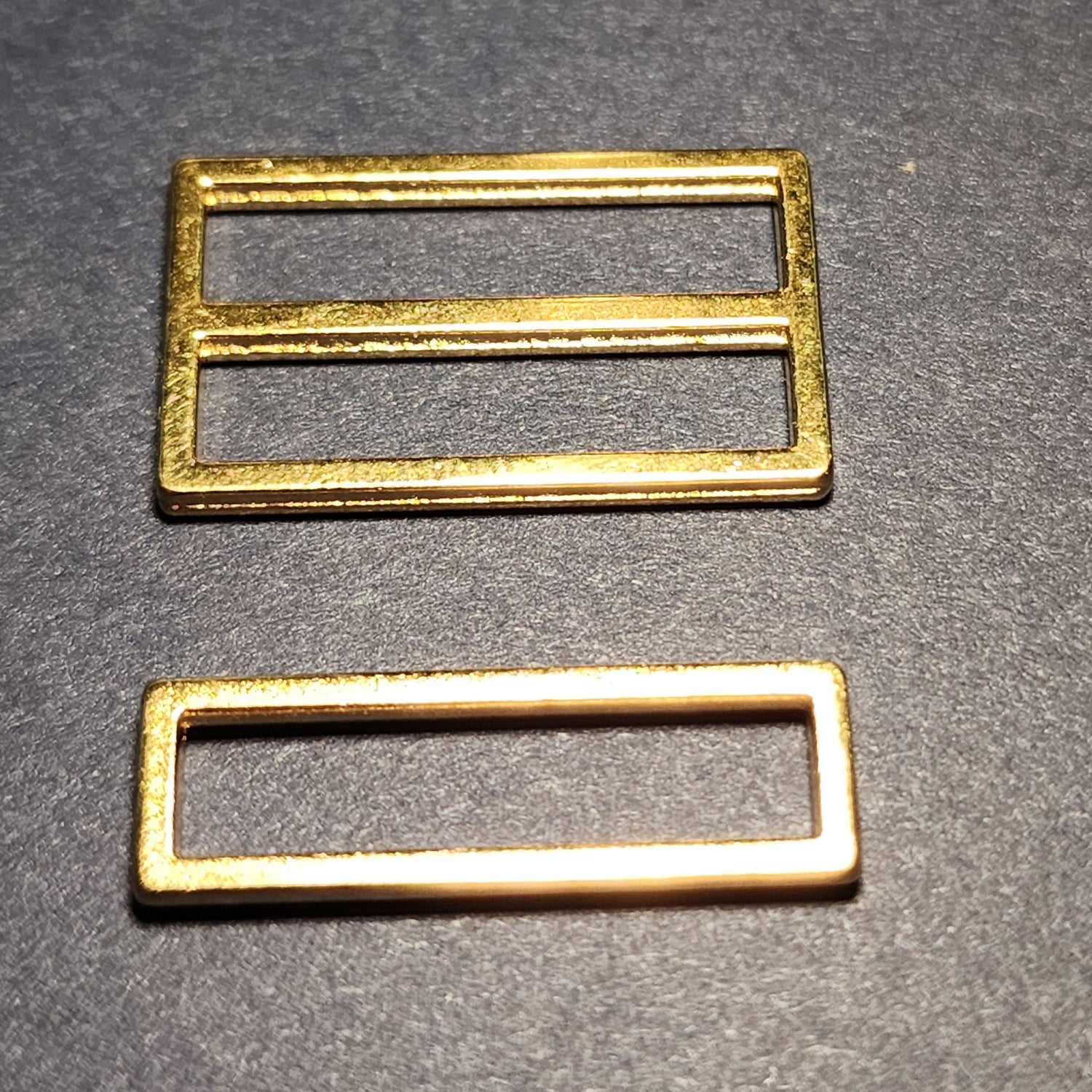 Rectangular Rings - Bra or Swimwear - 22k Gold Plated  Zamak - 3 sizes - Allied Trimmings Inc