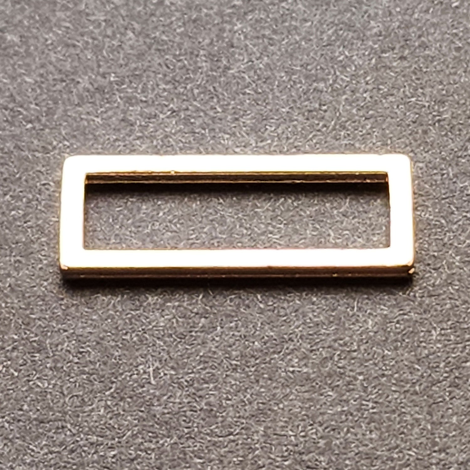 Rectangular Rings - Bra or Swimwear - Bronze Blanc (Shiny Silver) - 3 sizes - Allied Trimmings Inc