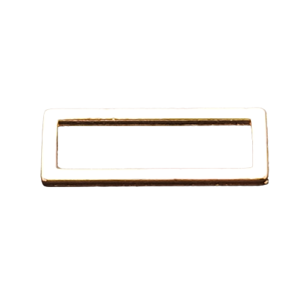 Rectangular Rings - Bra or Swimwear - Bronze Blanc (Shiny Silver) - 3 sizes - Allied Trimmings Inc