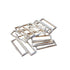 Rectangular Rings - Bra or Swimwear - Matte Silver - 3 sizes - Allied Trimmings Inc