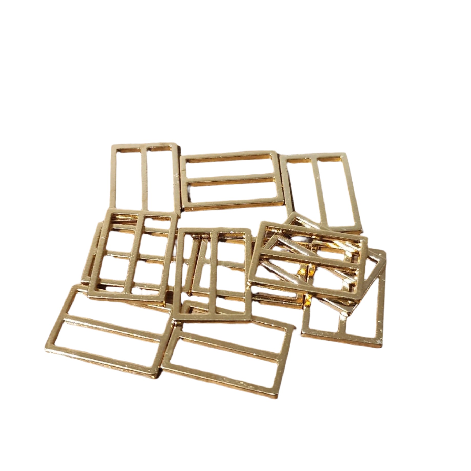 Rectangular Slider / Adjuster - Bra or Swimwear - 22k Gold Plated  Zamak - 3 sizes - Allied Trimmings Inc