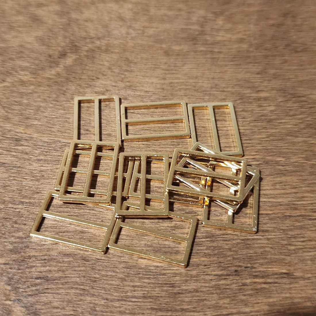 Rectangular Slider / Adjuster - Bra or Swimwear - 22k Gold Plated  Zamak - 3 sizes - Allied Trimmings Inc