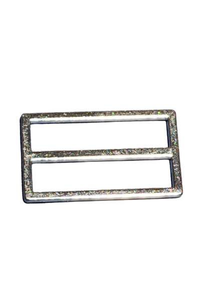 Rectangular Slider / Adjuster - Bra or Swimwear - Mat Silver - 3 sizes - Allied Trimmings Inc