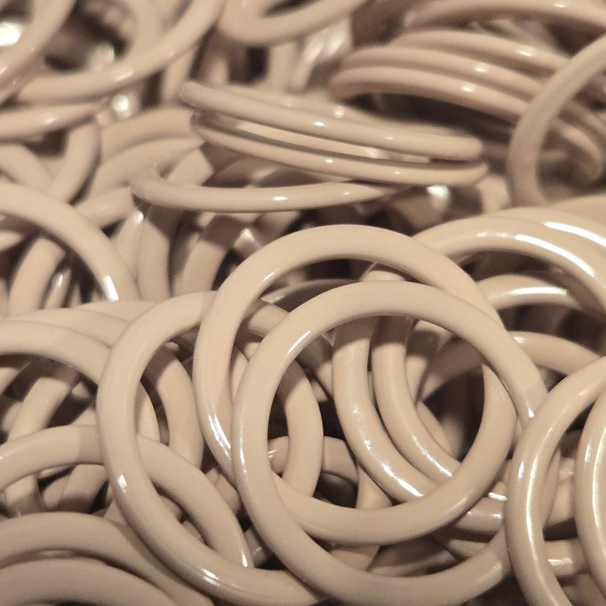 Rings - Beige Nylon Coated Steel – 12mm (1/2’’) – TPX 14-1212 Frappe - Bra Sliders