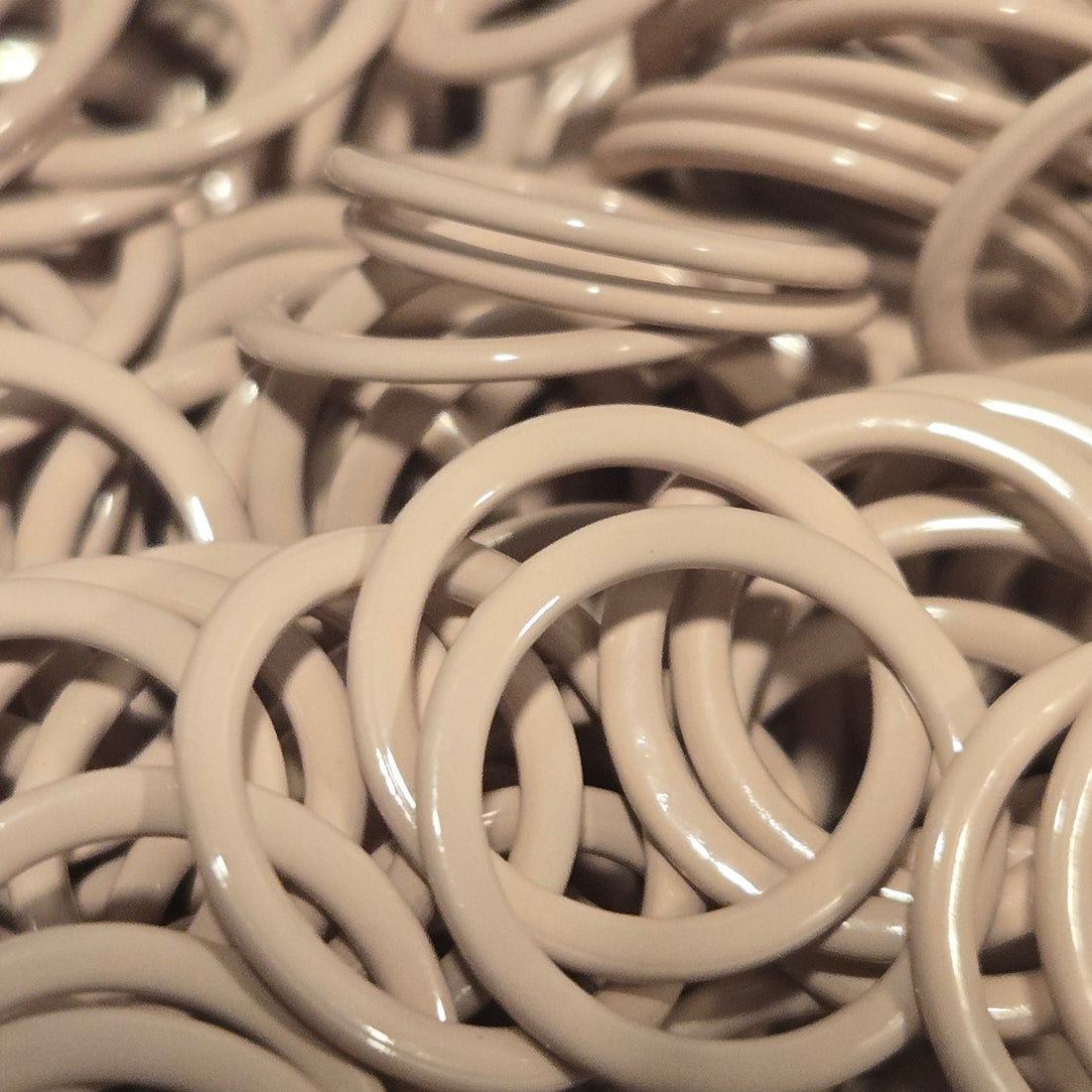 Rings - Beige Nylon Coated Steel – 12mm (1/2’’) – TPX 14-1212 Frappe - Bra Sliders