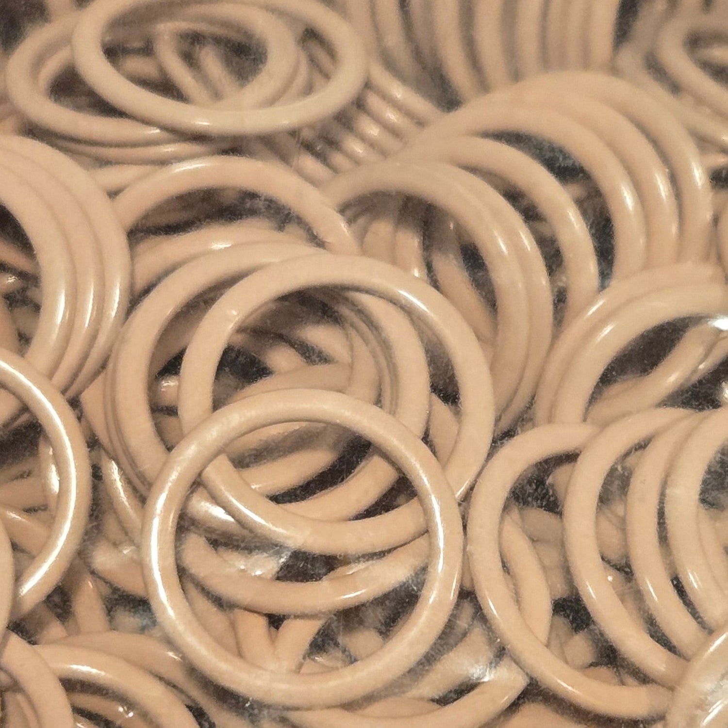 Rings - Beige Nylon Coated Steel – 12mm (1/2’’) – TPX 14-1212 Frappe - Bra Sliders