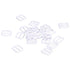 White Dyeable Plastic Bra Sliders/Adjusters - 9 sizes - Allied Trimmings Inc