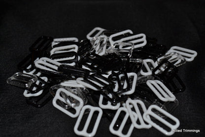 Clear Plastic Bra Sliders/Adjusters - 9 sizes - Allied Trimmings Inc