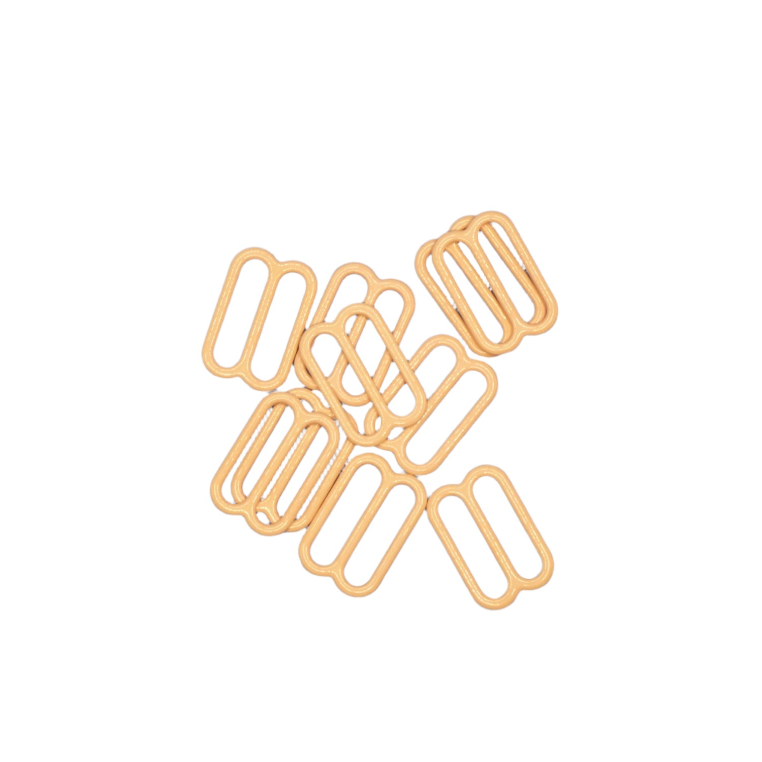 Beige Nylon Coated Steel Sliders – 12mm (1/2’’) Lead &amp; Nickel Free – Pantone 14-1212 - Oeko Tex 100 Certified – Made