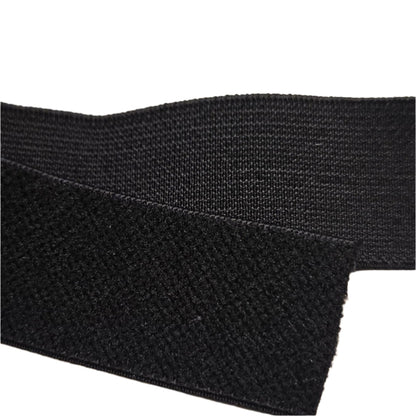 Plush strap elastic 3/4’’ (20mm) Black - per meter - Elastic