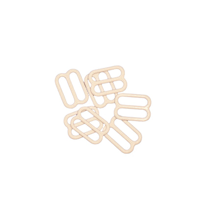 Sliders / Adjusters  for Bra or Swimwear- Nylon Coated Steel - White Dyeable - 11 sizes - 100pcs - Allied Trimmings Inc