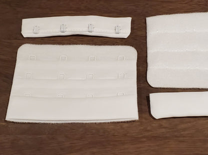Hook and Eye 4x3 (75mm) - White (852304) - 10 Sets - Allied Trimmings Inc
