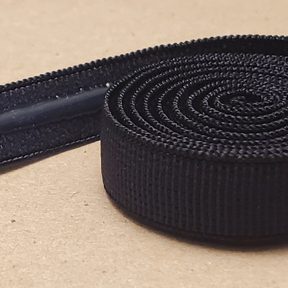 Black non slip strap elastic (silicone strip) for Bras 3/8&quot; (10mm) per meter - Allied Trimmings Inc