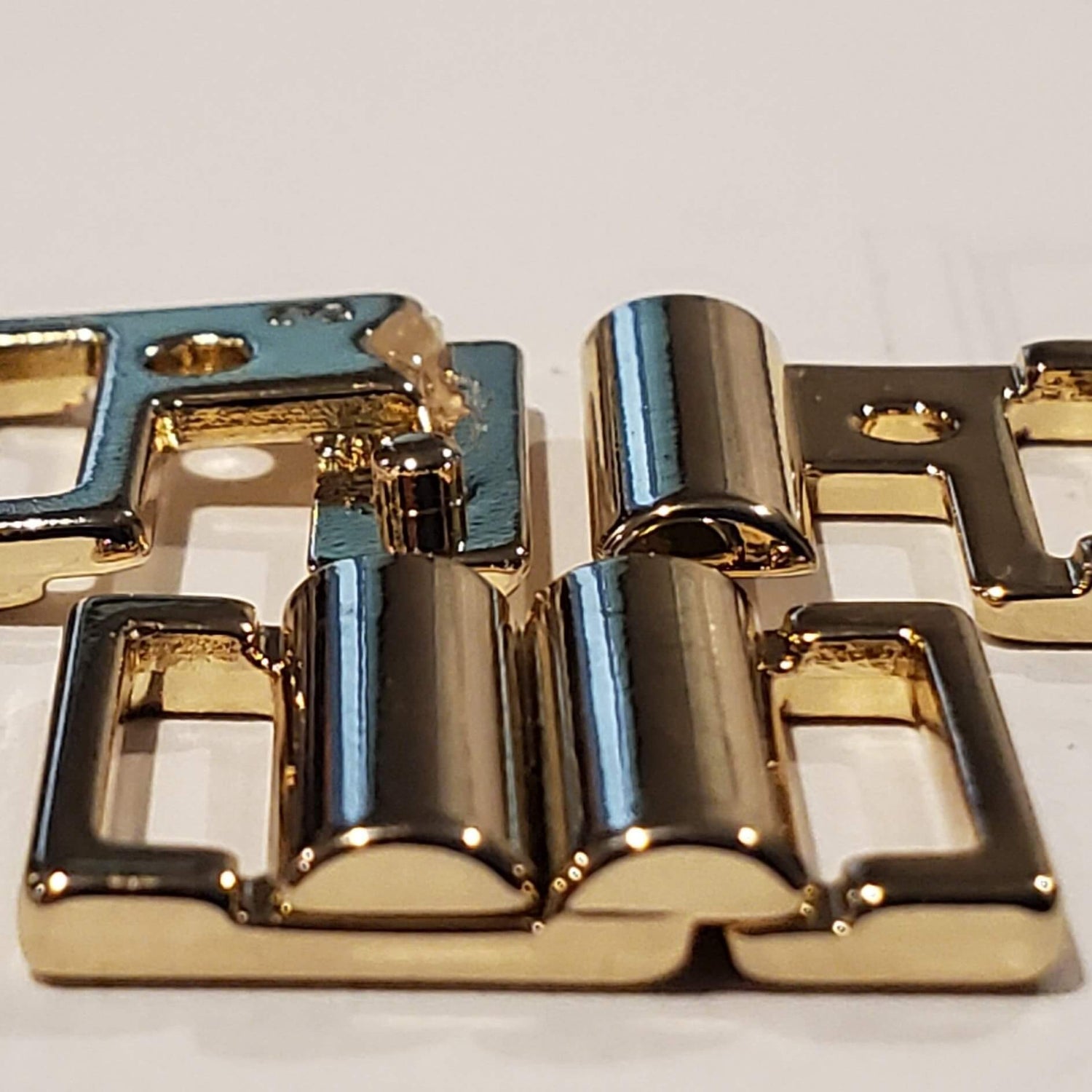 24k Gold Hand Polished Zamak Alloy Secured Bra Clasps (236) 10mm