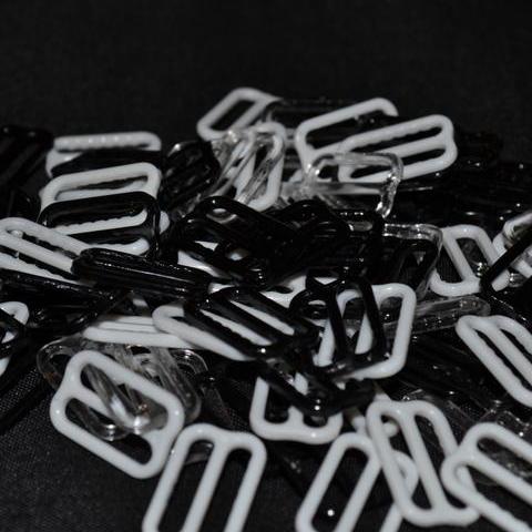 Black Plastic Bra Sliders/Adjusters - 9 sizes - 100pcs - Allied Trimmings Inc